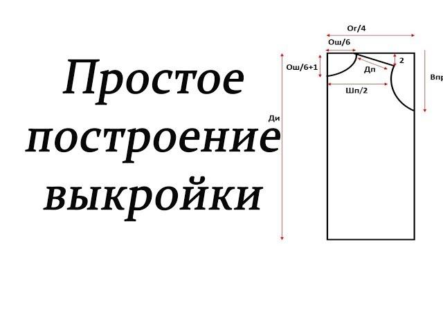 Простое построение выкройки. Выкройка для новичков /Simple pattern construction. #stayhome