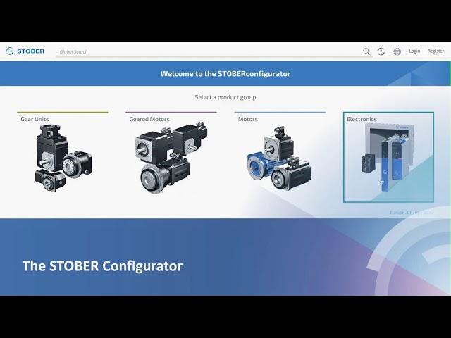 STOBER Configurator tool for designing your drives