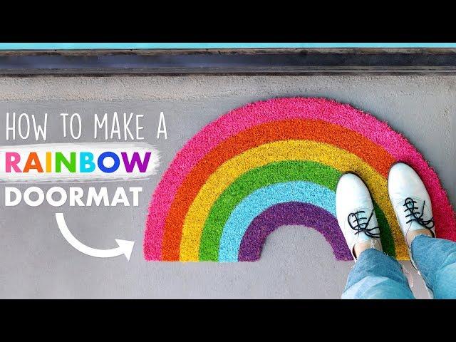 How to Make a Rainbow Doormat - HGTV Handmade