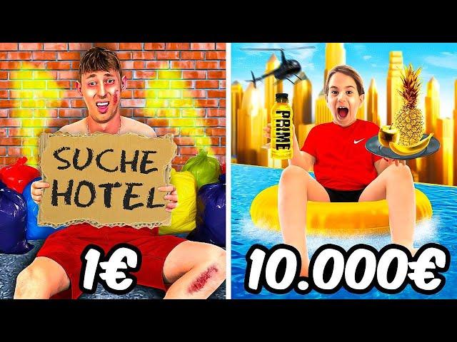 1€ vs 10.000€ URLAUB!
