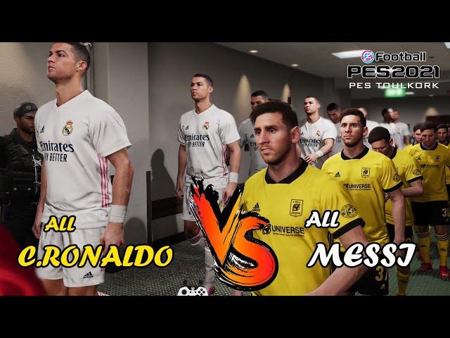 PES 2021- 11 Messi VS 11 Ronaldo - Top Match of Gameplay 2022 | PES TOULKORK