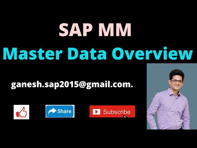 SAP MM Master Data Overview | SAP ERP Popular Videos in YouTube | SAP Free Videos in Online to learn