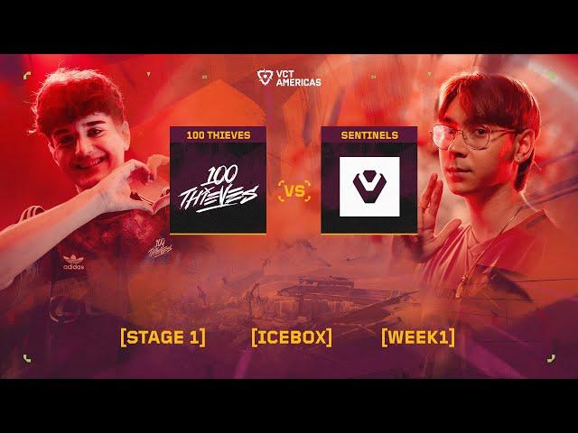 100 Thieves vs Sentinels - VCT Americas Stage 1 - W1D2 - Map 1