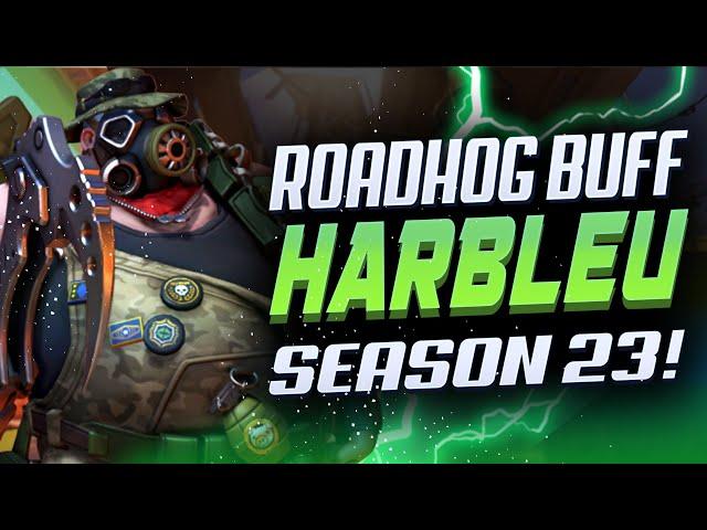 HARBLEU DOMINATING IN RANKED AFTER ROADHOG BUFF! [ OVERWATCH SEASON 23 TOP 500 ]