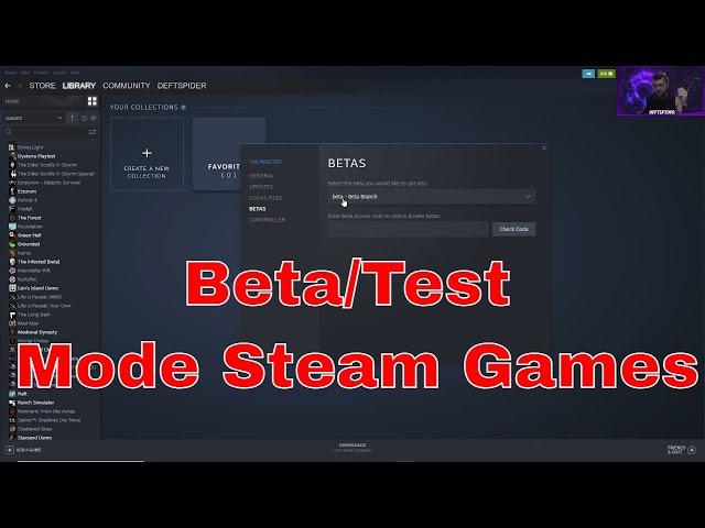 How to Open a Steam Game in Beta Mode