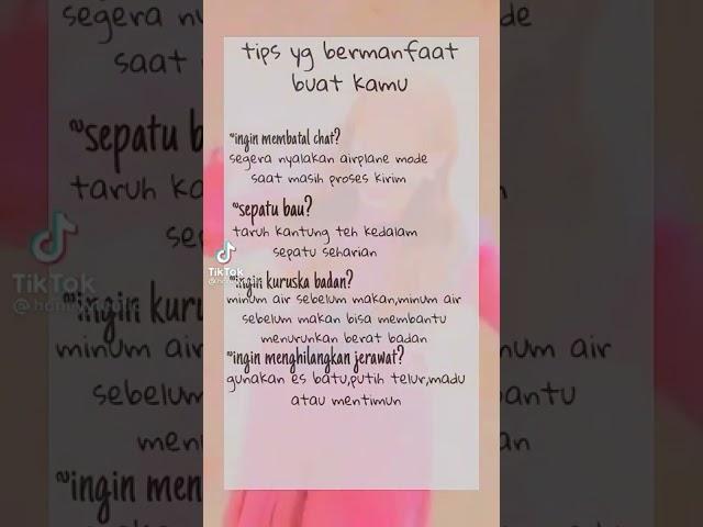 smoga bermanfaat(^^;) #fypシ #fyp #foryoupage #foryou #tiktokvideo #tips #tipsbermanfaat