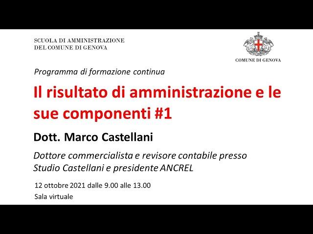 Il risultato di amministrazione e le sue componenti #1