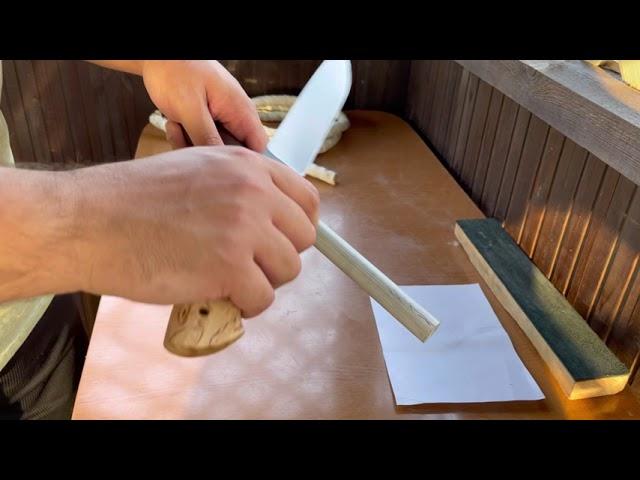 Как точить ножи дома / лёгкий и быстрый способ / Кузница Медведь