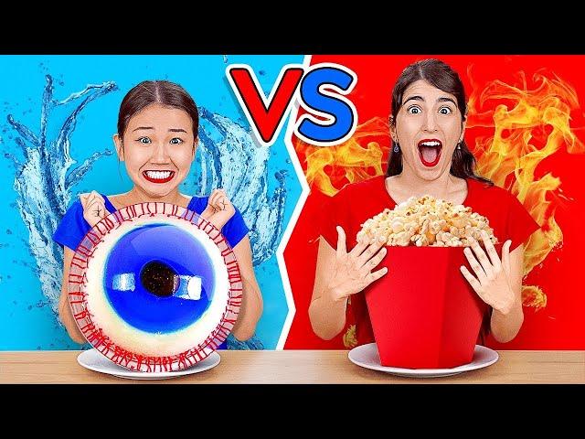 COMIDA DE VERDAD VS. UTENSILIOS RAROS || ¡El último en dejar de comer gana! por 123 GO! CHALLENGE