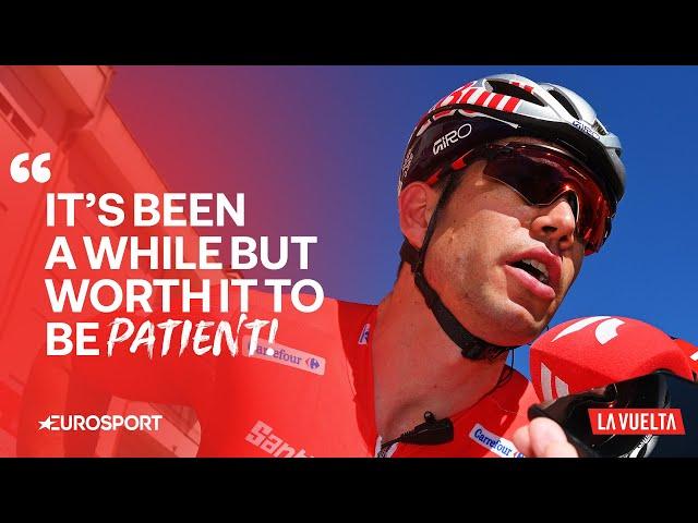 Wout van Aert reacts after THRILLING La Vuelta a España Stage 3 finish 