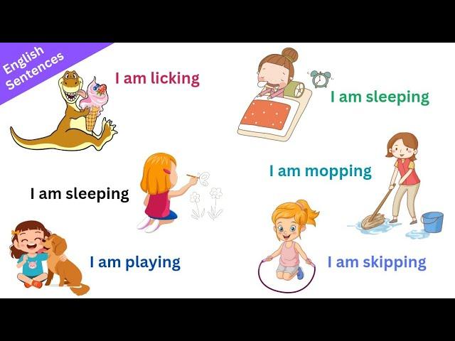 Action verbs in English with sentences | Action Verbs For Beginner Daily English | English Sentences