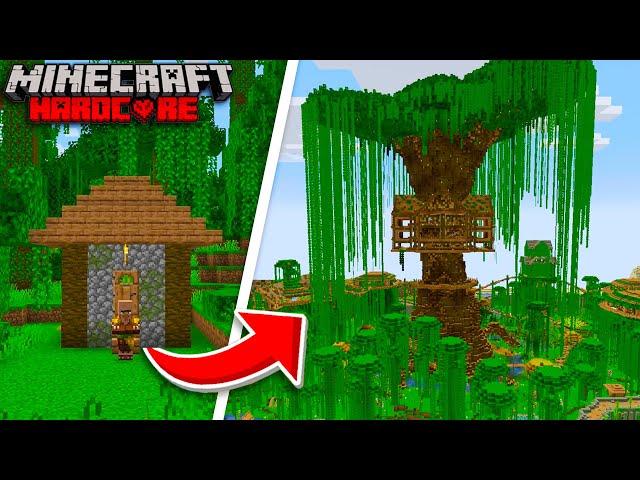 I Transformed a JUNGLE VILLAGE in Minecraft Hardcore!