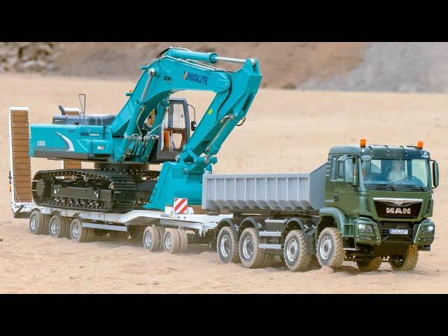 SCALEART RC TRUCKS, RC HYDRAULIC EXCAVATOR VOLVO, RC KABOLITE K350, RC CONSTRUCTION SITE ACTION!!