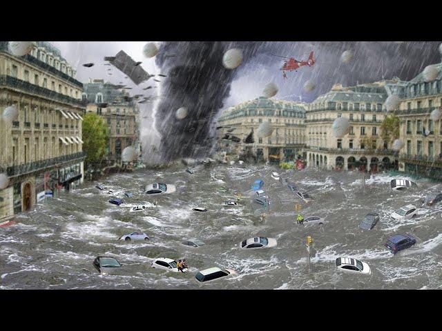 3 minutes ago in Germany, France and Italy! Hailstorm, tornado and flood