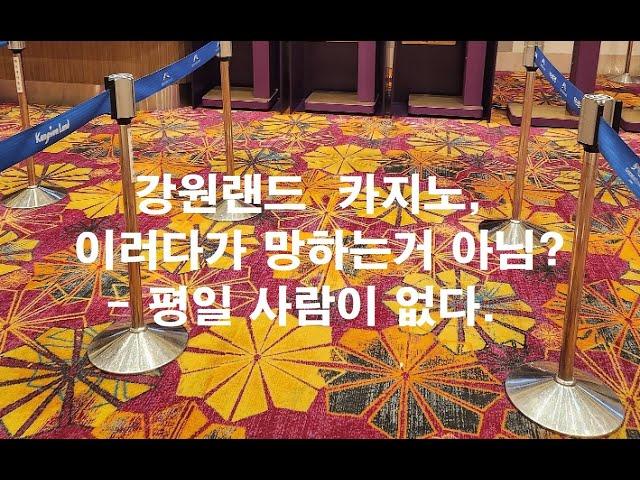 강원랜드 카지노, 이러다가 망하는 거 아님?? 평일에는 사람이 없다. 2023년 10월에 촬영한 영상입니다. ( 오늘도 카지노)