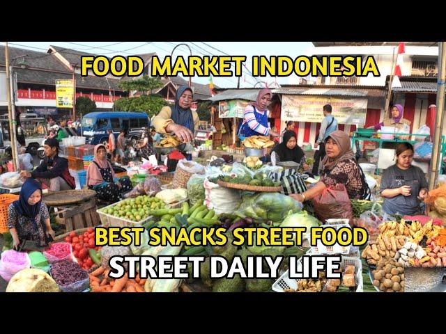 FOOD MARKET INDONESIA BEST SNACKS STREET FOOD BREAKFAST