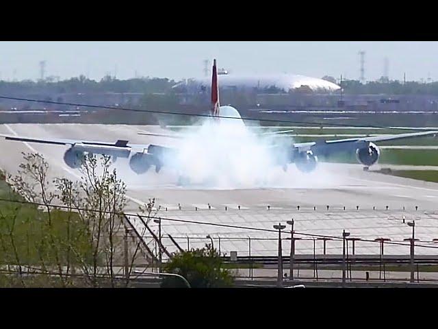 747 Impacts Runway With No Flare