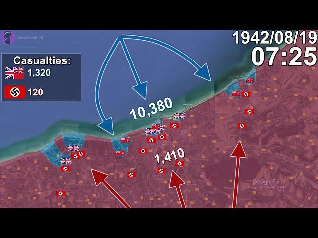 The Dieppe Raid in 45 seconds using Google Earth