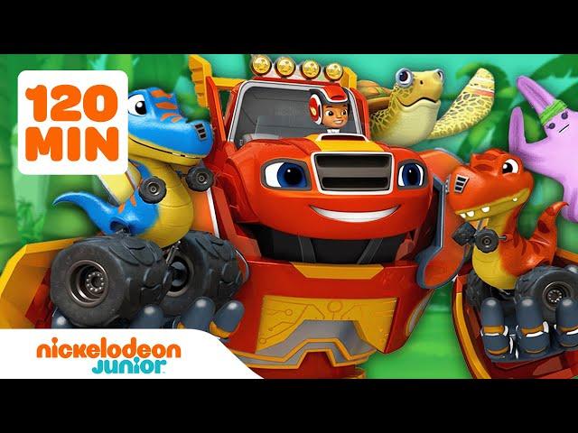 Blaze et les Monster Machines | Compilation des sauvetages d'animaux  | 2 HEURES | Nickelodeon Jr.