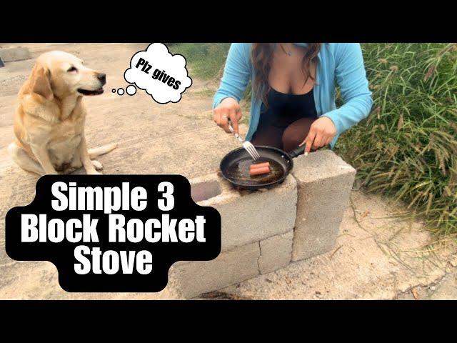 3 Block Rocket Stove Build