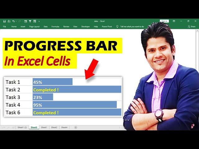 How To Create Progress Bar in Excel Cells ?