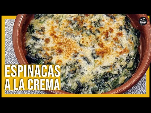  ESPINACAS A LA CREMA  (Gratinadas con queso en 15 MINUTOS)