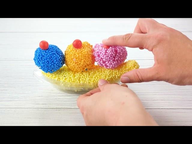 Make a Banana Split with ORB Sensory Foam! | Squish and Crackle ASMR Foam Fun