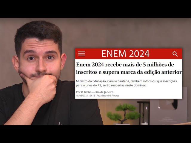 5 MILHÕES de INSCRITOS no ENEM 2024 (maior concorrência)