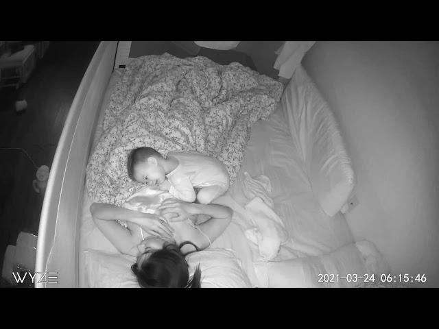 Baby Monitor Captures: How baby wakes up Mom in the morning