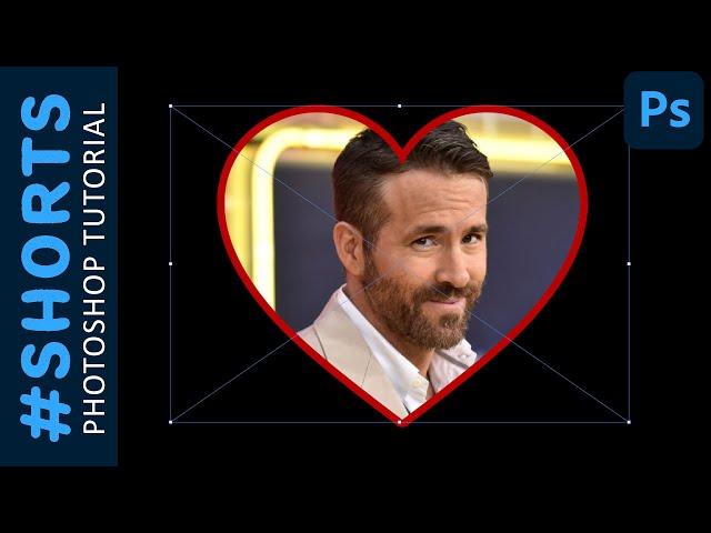 Photoshop Image Inside a Shape Ryan Reynolds #shorts