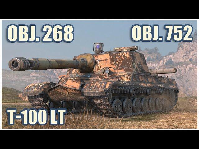 Object 268, Object 752 & T-100 LT • WoT Blitz Gameplay