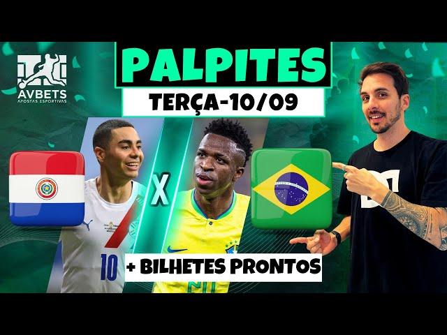 PALPITES E APOSTAS DE FUTEBOL PARA HOJE 10 09 2024 + BILHETE PRONTO (TERÇA-FEIRA)