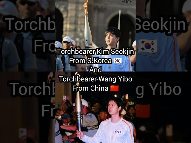 Kim Seokjin & Wang Yibo Both Were The Torchbearer  2024 Olympics Torchbearer Will Be Always Iconic