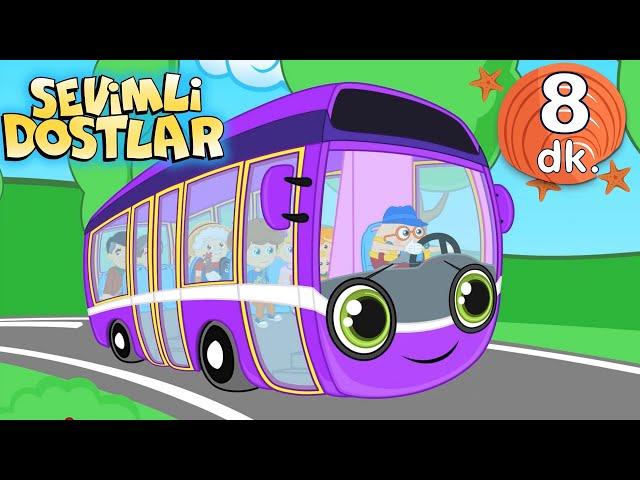 Otobüsün Tekerleği ile 8 dk Sevimli Dostlar Bebek Şarkıları | Adisebaba TV Nursery Rhymes