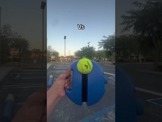 Playing tennis alone with this during a sunset…