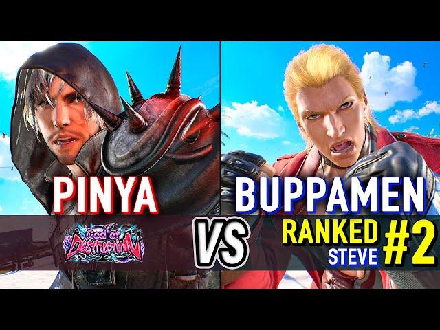 T8  PINYA (Clive) vs BUPPAMEN (#2 Ranked Steve)  Tekken 8 High Level Gameplay