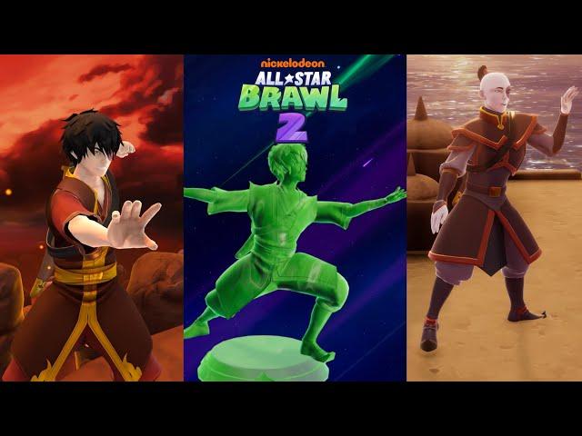 All of Zuko's Moves, Taunts, and Collectibles in Nickelodeon All-Star Brawl 2