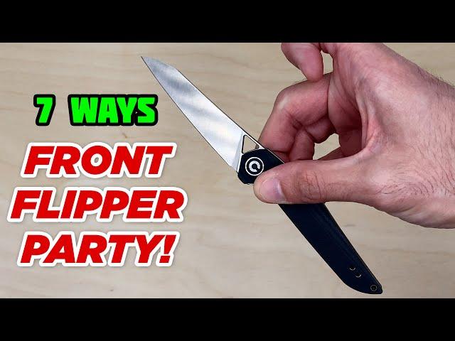 Opening a Front Flipper Knife 7 Different Ways