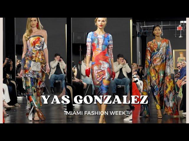 Yas Gonzalez Stunning Colorful Fashion Show at Miami Fashion Week 2024