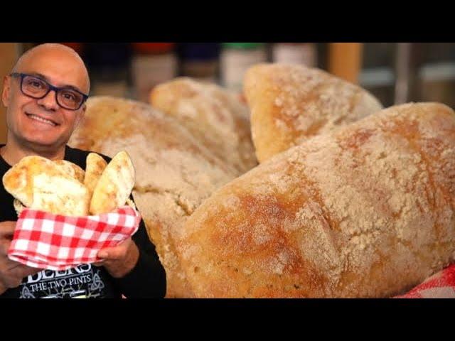 CIABATTINE DI PANE FACILI SENZA IMPASTARE, ricetta pane facile