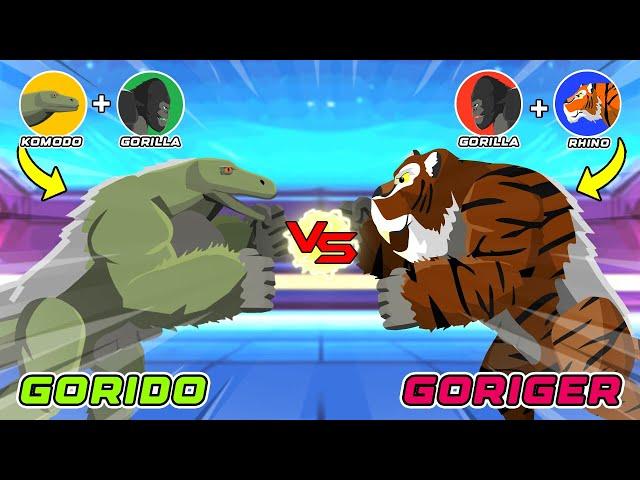 Gorido Dragon vs Goriger | Hybrid Animal Tournament [S1] Animal Animation