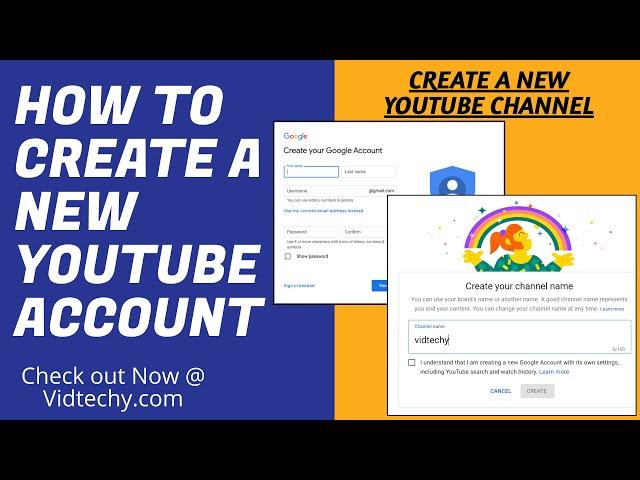 how to create a new youtube account