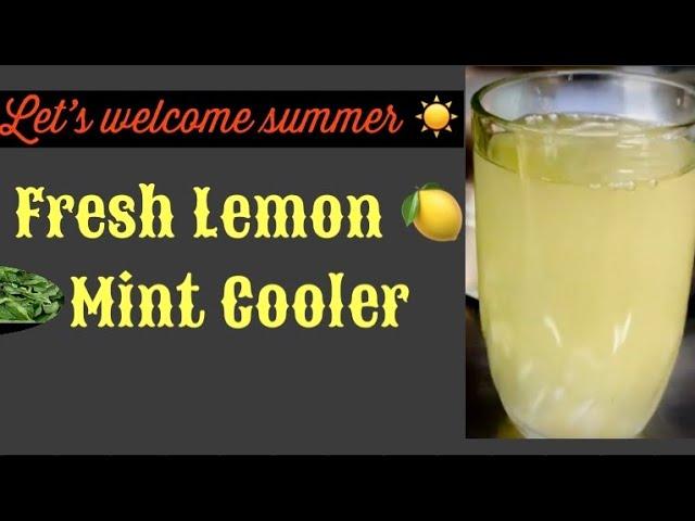 Refreshing Lemon Mint Cooler- Preperation & storing Recipe by Revathy Shanmugam