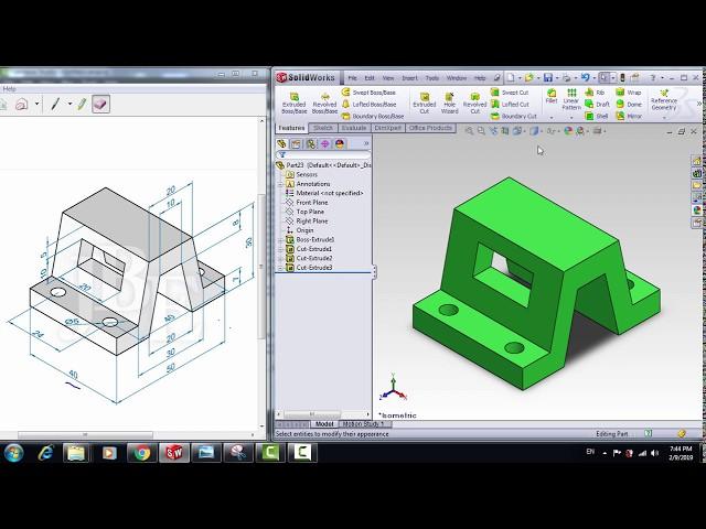 Solidworks for beginners - exercise 26