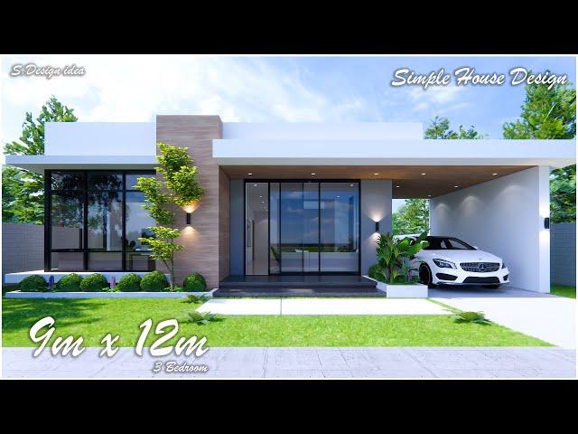 Simple House Design idea | 9m x 12m (108sqm) | 3Bedroom