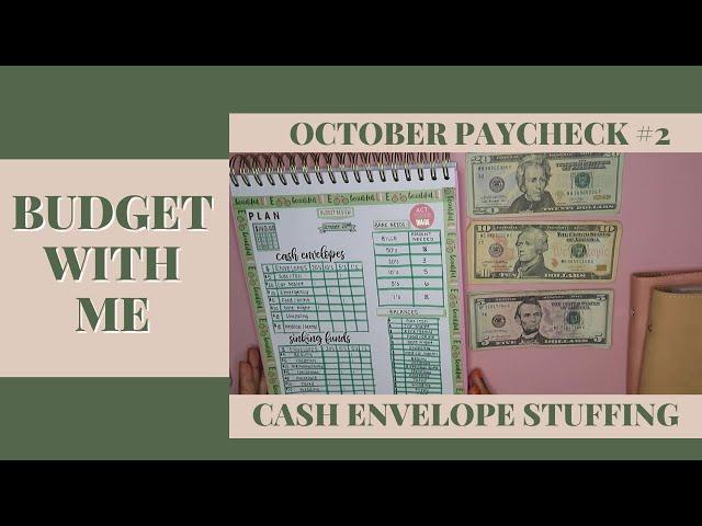 October Paycheck #2 Cash Envelope & Sinking Funds Stuffing (Beginner Friendly) | SimplyKay