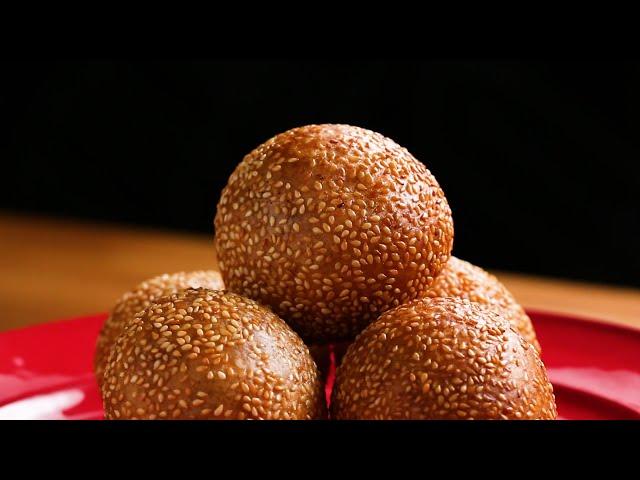 Chinese Fried Sesame Balls • Tasty