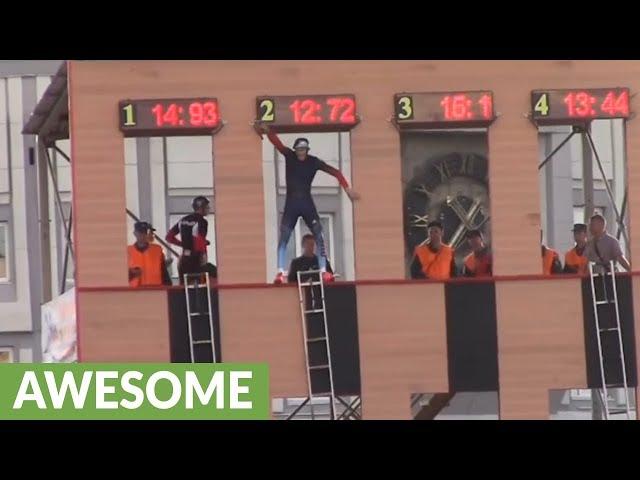 Fastest fireman competition showcases unbelievable speed