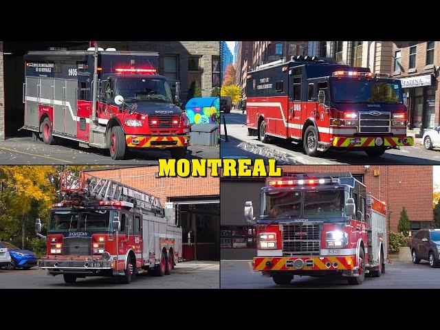 *HUGE COMPILATION* - [MONTREAL FIRE SERVICE] - Engines, Ladder Trucks & Special Apparatus responding