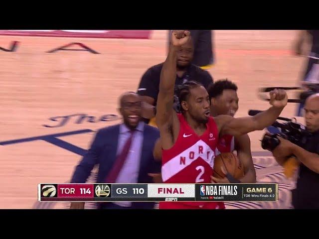 Final Seconds of 2019 NBA Finals Game 6 | Toronto Celebration | Raptors vs Warriors